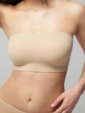 Soma Enbliss Bandeau Bra Strapless Bralette Warm Amber Nude size Large